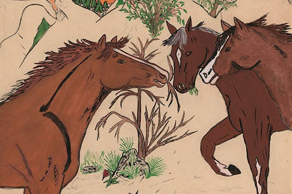 Three Horses Painting
